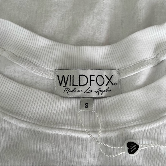 NWT new Wildfox SMALL White Snowy Tropics Sommers Snow Globe Sweatshirt flamingo - Picture 5 of 10